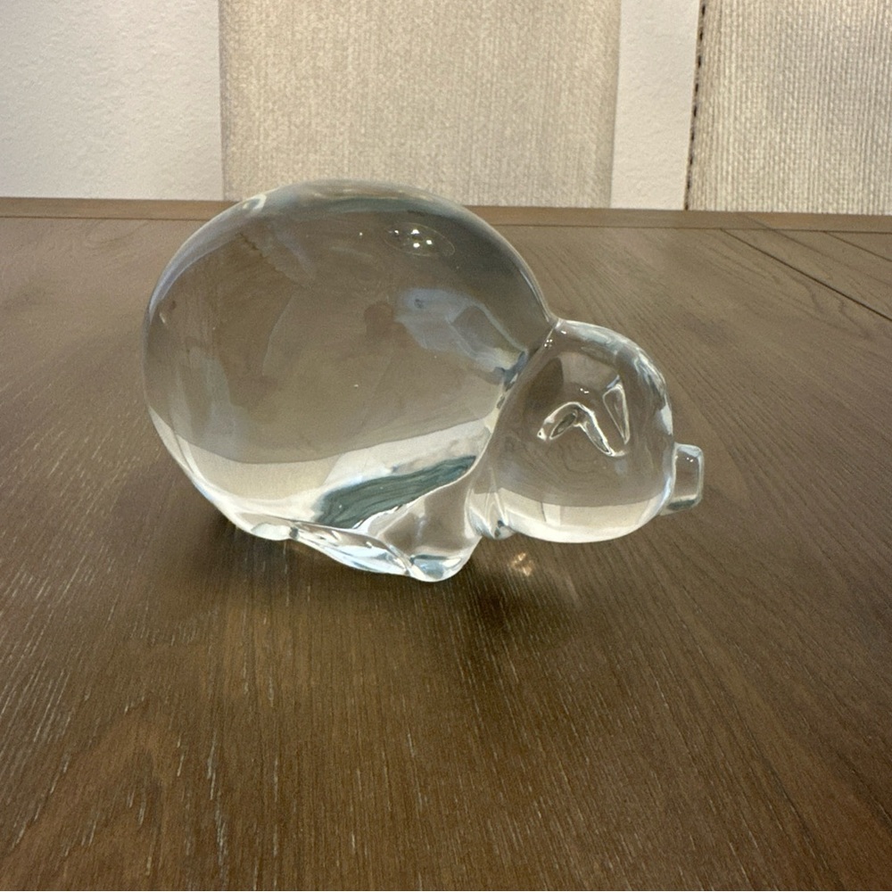 Rare DALZELL Viking GLASS Large PIG #562 Swine HOG Paperweight FIGURINE 6¼" Long